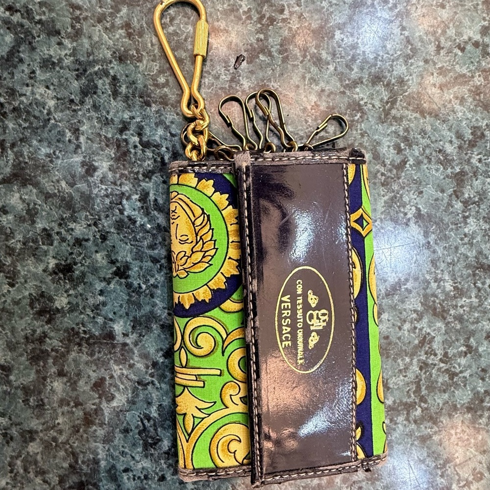 Versace Green and Gold Key Holder